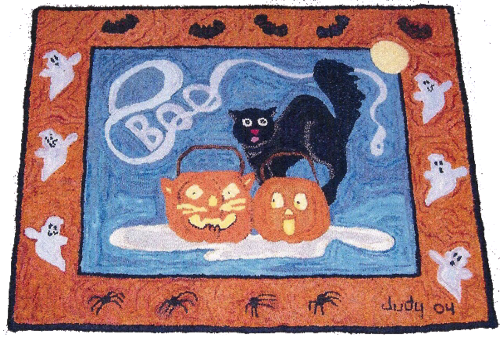 Boo!
hooked by Judy Sitterly Boo!
hooked by Judy Sitterly