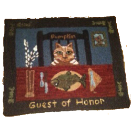 Guest of Honor
hooked by Kathy Hauser Guest of Honor
hooked by Kathy Hauser